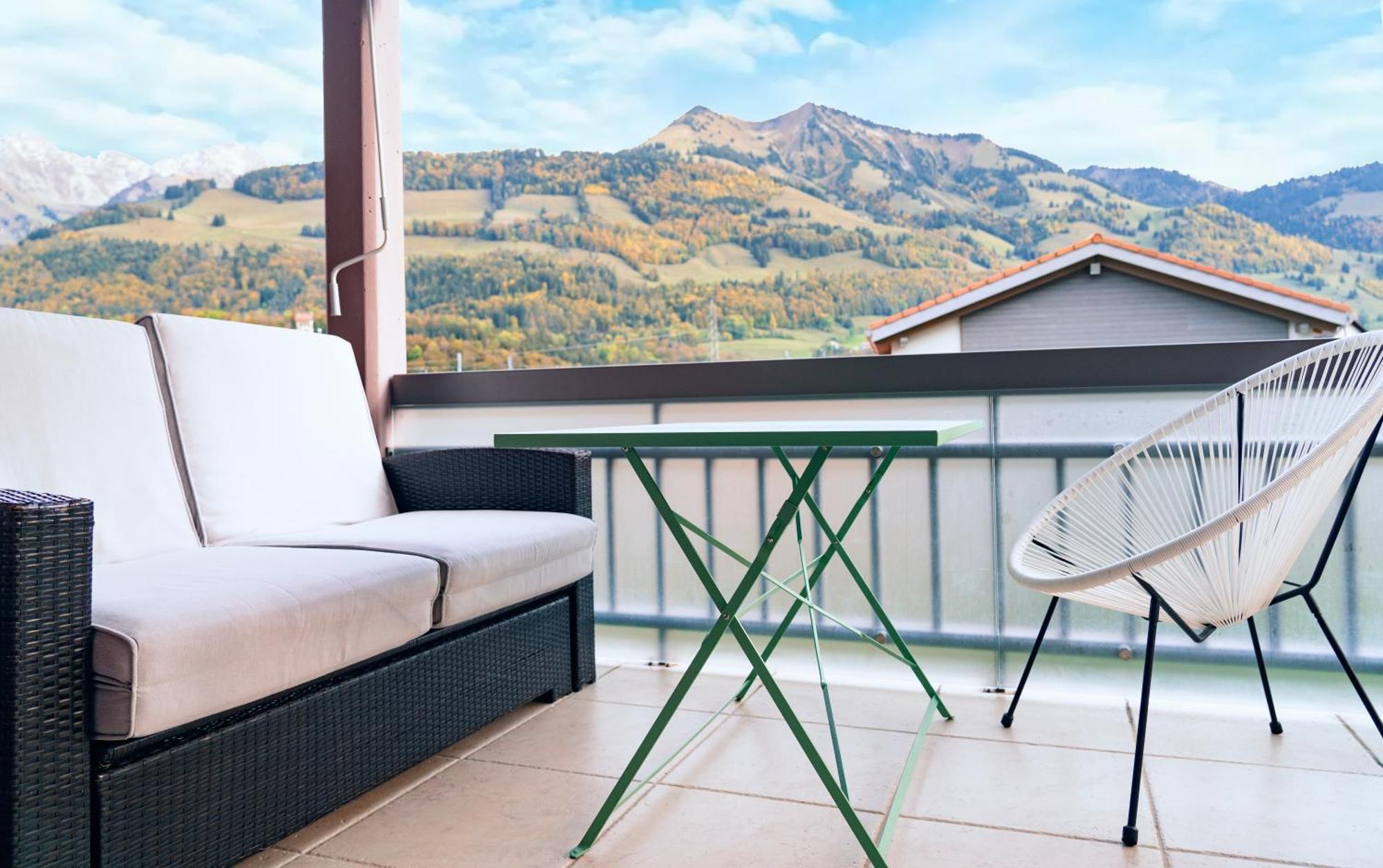 Gruyere Alpes Appartement 3 Chambres Bbq Parking Neirivue Exteriér fotografie